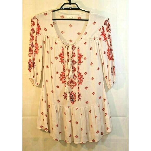 Taylor & Sage Dress Boho Tassel Bohemian Aztec Tribal Womens Size M - Picture 3 of 6